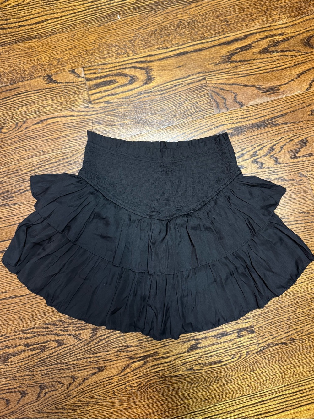 Black Tiered Ruffle Mini Skirt - Women